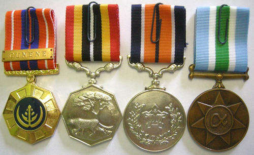Full Size Medal Set of Four w/ Cunene Bar All Medals Numbered
