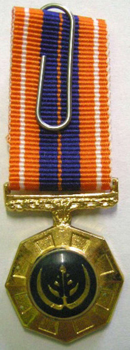 Miniature Pro Patria Medal Raised Epoxy Bright Finish @ Back