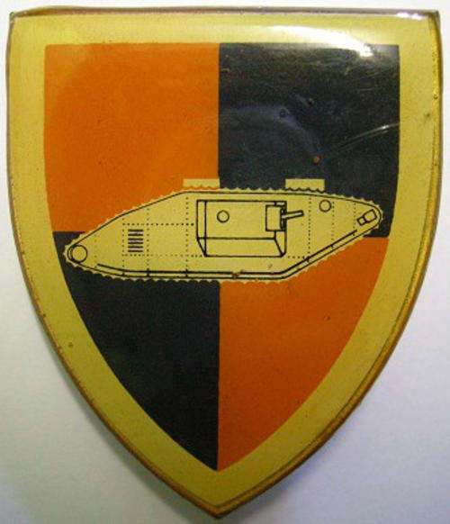 SA School of Armour Shoulder Flash White Type Only Two Pins