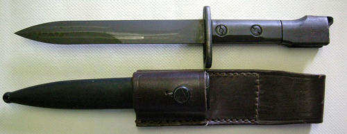 Uzi S1 Bayonet Marked SAP w/ Scabbard
