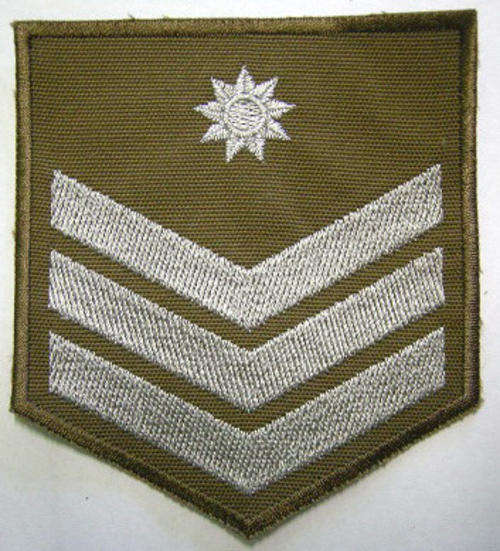 Staff Sergeant Rank Insignia Single Embroidered on Material