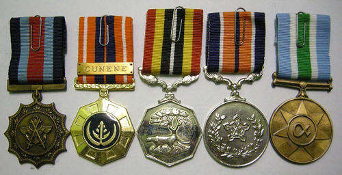 Full Size Medal Set of Five w/ Cunene Bar All Medals Numbered
