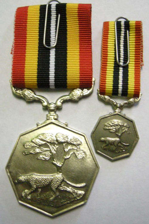 Full Size Southern Africa Medal Uniface Susp Short Grass Crisp Detail Matte Nr @ Back w/ Miniature