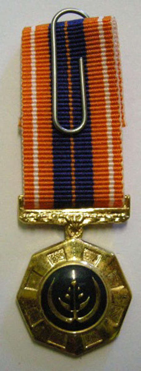 Miniature Pro Patria Medal Raised Epoxy Bright Finish @ Back
