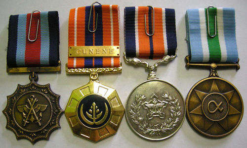 Full Size Medal Set of Four w/ Cunene Bar All Medals Numbered
