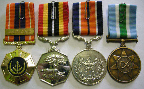 Full Size Medal Set of Four w/ Cunene Bar All Medals Numbered
