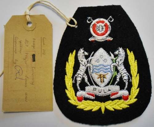 Botswana Defence Force Company Sergeant Major Service Dress Rank Insignia w/ Card 127mm x 104mm