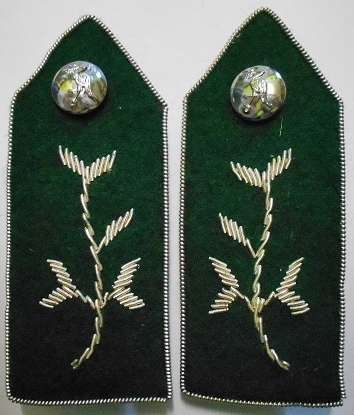 Ciskei Police Gorget Patches Pair Silver Wire on Felt