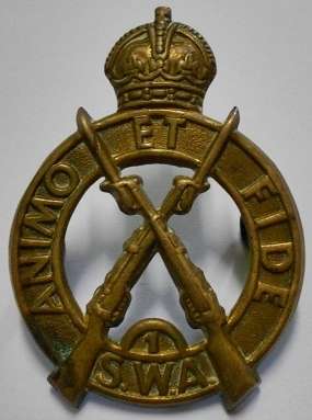 South West Africa Infantry Batallion Cap Badge 1940 - 1964 Owen 1129 Lugs Intact