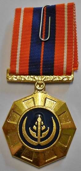 Full Size Pro Patria Medal Numbered at Back Flush Epoxy