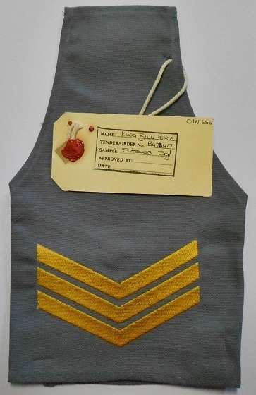 Kwazulu Police Sergeant Rank Brazard Single w/ Manufacturer's Card Note Hole For String