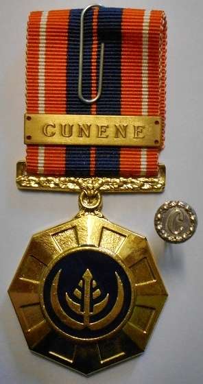 Full Size Pro Patria Medal Numbered at Back w/ Cunene Bar & Cunene Button in Box