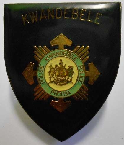 Kwandebele Police Flash 38mm x 45mm Pins Intact