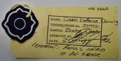 Ciskei Defence Air Wing Rank Castle w/ Manufacturer's Card See Description