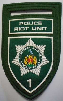Ciskei Police Riot Unit Rubberised Shoulder Flash Pin Intact