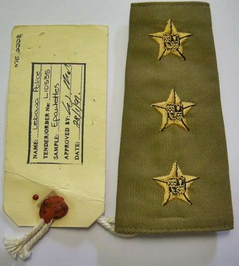 Lebowa Police Captain Rank Epaulette Single w/ Manufacturer's Card