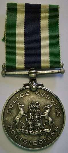Full Size SA Police Good Service Medal Named