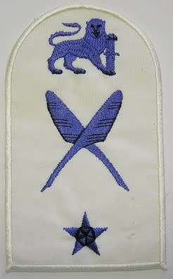 SA Navy Writer Trade Badge Embroidered on Material