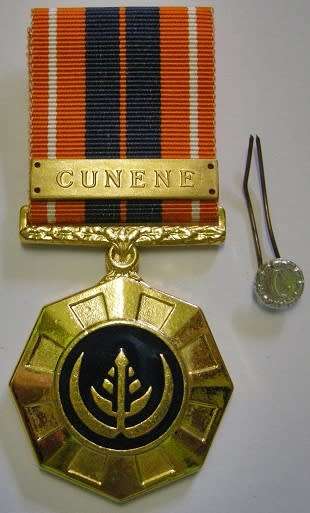 Full Size Pro Patria Medal Numbered at Back w/ Cunene Bar & Cunene Button in Box