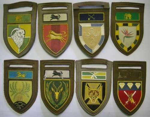 8 x Rubberised Shoulder Flashes Poor Condition