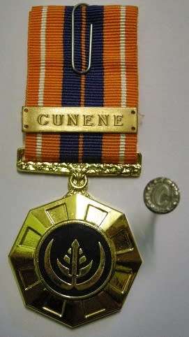 Full Size Pro Patria Medal Numbered at Back w/ Cunene Bar & Cunene Button in Box