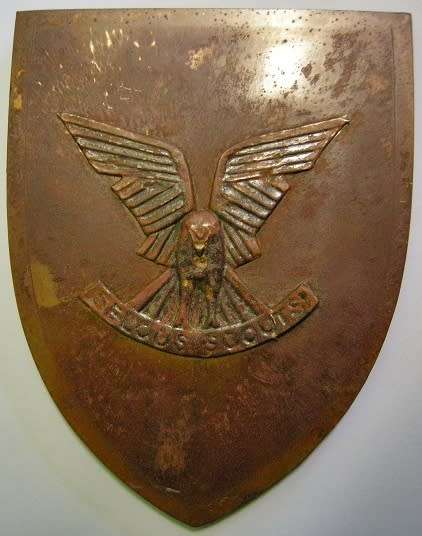 Selous Scouts Plaque Copper on Pressed Wood Poor Condition