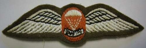 Free Fall Instructor Wing Embroidered on Felt Matthysen Vol. 1 p. 270 No. 64