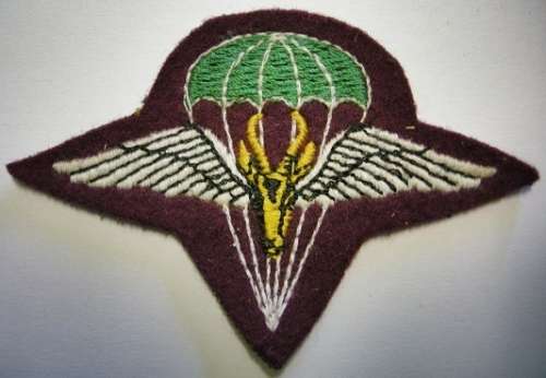 2nd Type 1 Parachute Bat Beret Badge for National Servicemen Embroidered on Felt