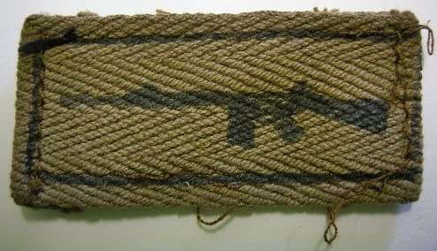 Marksman Badge Printed on Material Removed from Uniform