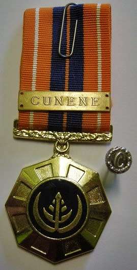 Full Size Pro Patria Medal Numbered at Back w/ Cunene Bar & Cunene Button in Box