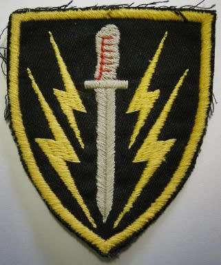 61 Mechanised Battalion Group Cloth Flash Embroidered on Material 3rd Type Dinnes 1624