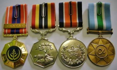 Full Size Medal Set of Four with Full Size Cunene Bar