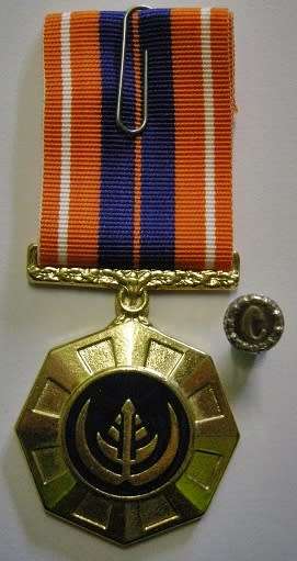Full Size Pro Patria Medal Numbered at Back w/ Cunene Button