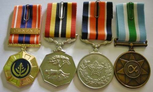 Full Size Medal Set of Four with Full Size Cunene Bar