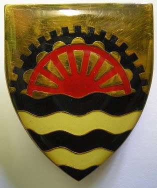 Klerksdorp Commando Shoulder Flash Pins Intact Dinnes 4965