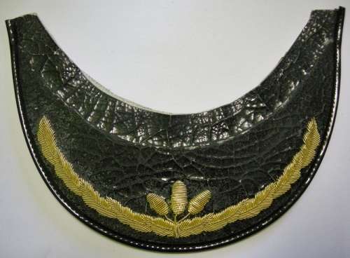 SA Railways Police Cap Peak Bullion Wire Note Cracks Handwritten Sticker H J Henochsberg SAR + H