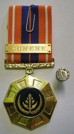 Full Size Pro Patria Medal Numbered at Back w/ Cunene Bar & Cunene Button in Box