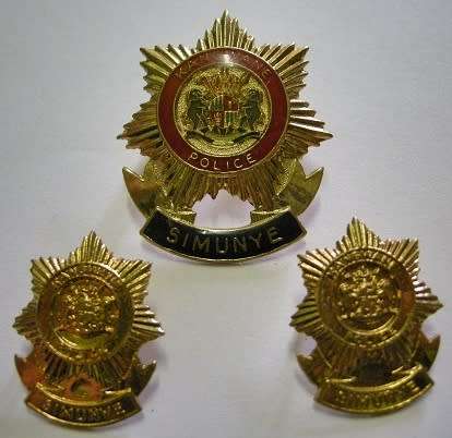 Kangwane Police Cap & Collar Badges Dinnes 1540 & 1541