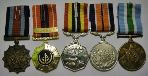 Full Size Medal Set of Five with Full Size Cunene Bar