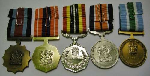 Full Size Medal Set of Five with Full Size Cunene Bar