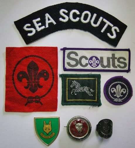 Boy Scouts Badges x 7 & Ring x 1