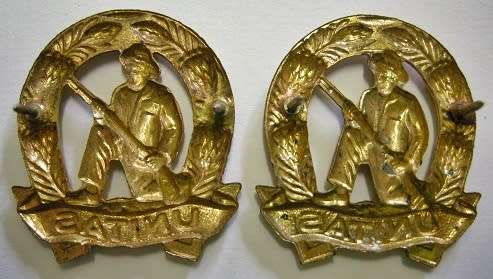 Commando Gilding Metal Collar Badges x 2