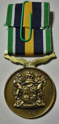 Full Size De Wet Medal Numbered at Back Uniface Suspender