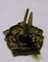 Silver Rose Ribbon Emblem w/ Blade Type Pins