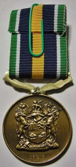 Full Size De Wet Medal Numbered at Back Uniface Suspender