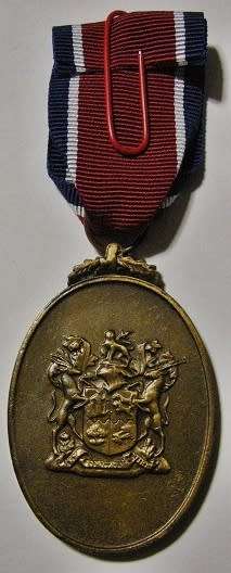 Full Size John Chard Medal Numbered on Rim Thin Lettering Large Thick Suspender Ring