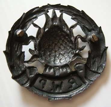 Regiment Westelike Provinsie Blackened Cap Badge No Lugs Owen 1167