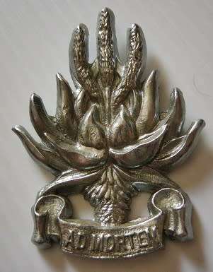 Regiment Piet Retief Chromed Cap Badge No Bolts Dinnes 700