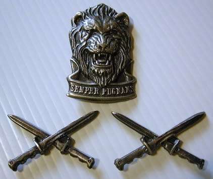 SWATF Reaction Force Infantry Cap & Collar Badges No Bolts / Pins Owen 2667, 2668 & 2669