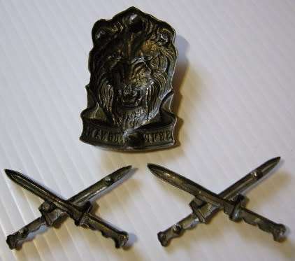 SWATF Reaction Force Infantry Cap & Collar Badges No Bolts / Pins Owen 2667, 2668 & 2669